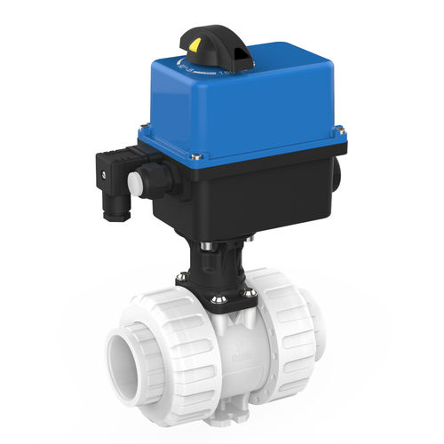 Vanne à boisseau sphérique - M1  - Praher Plastics Austria GmbH - à actionneur électrique / pour eau potable / à bride