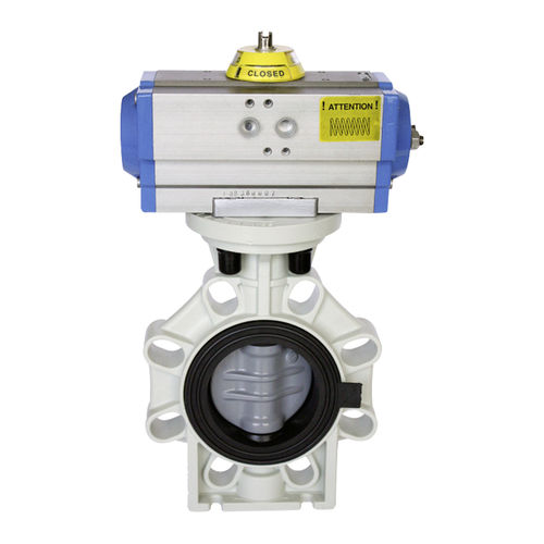 Vanne papillon - K4  - Praher Plastics Austria GmbH - à commande pneumatique / pour eau potable / type lug
