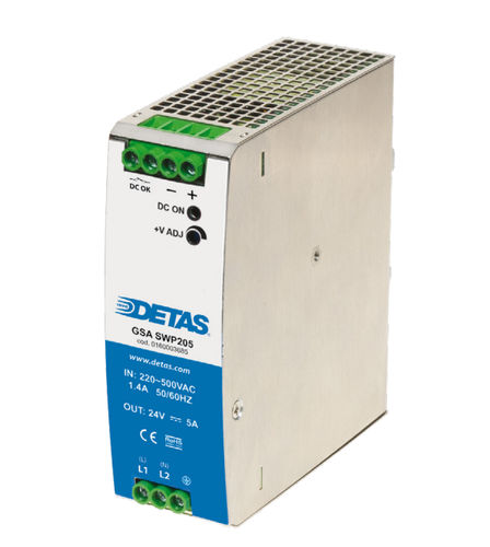 Alimentation électrique sur rail DIN - GSA SWP205 - DETAS - AC/DC / à sortie simple / monophasée
