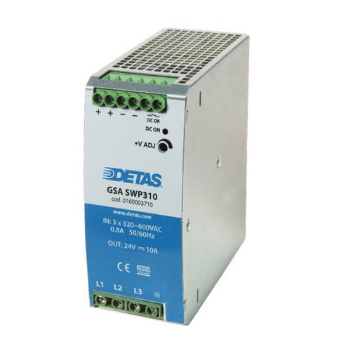 Alimentation électrique sur rail DIN - GSA SWP310 - DETAS - AC/DC / à deux sorties / monophasée
