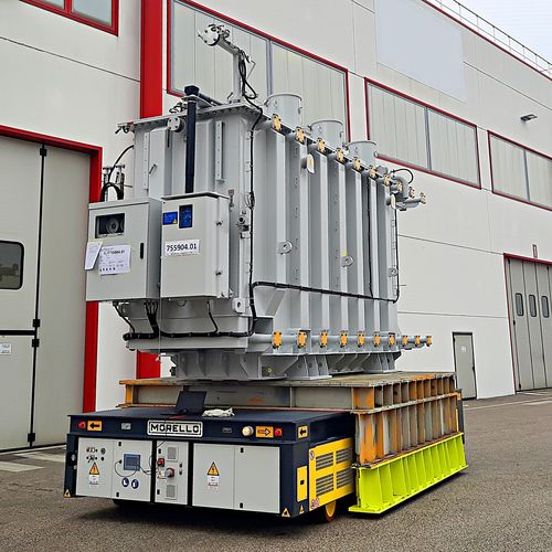 Chariot de manutention - OMNI-E 130/3 - SPMT - MORELLO GIOVANNI S.r.l. - à plate-forme / sur batterie / multidirectionnel