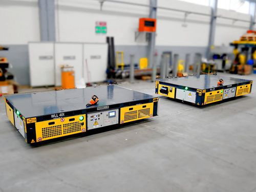 Chariot automoteur électrique - MORELLO GIOVANNI S.r.l. - à 2 essieux / pour fortes charges / pour chantier