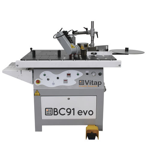 Plaqueuse de chant semi-automatique - BC91 Evo - Vitap - pour bandes autocollantes / avec applicateur de colle