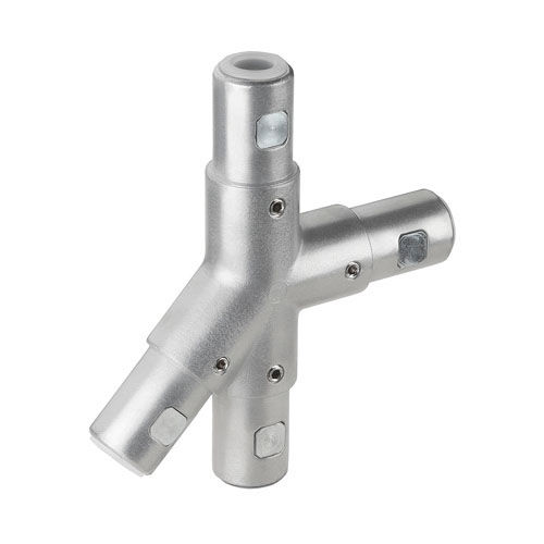 Connecteur de tube pour garde-corps - KI 40H-45&deg; - RK Rose+Krieger GmbH - rond / en croix / en fonte d'aluminium