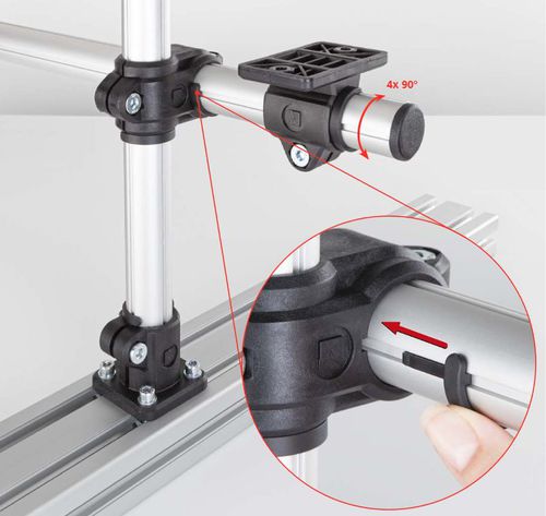 Connecteur de tube rond - RK Light Clamps - RK Rose+Krieger GmbH - en T / en croix / coudé