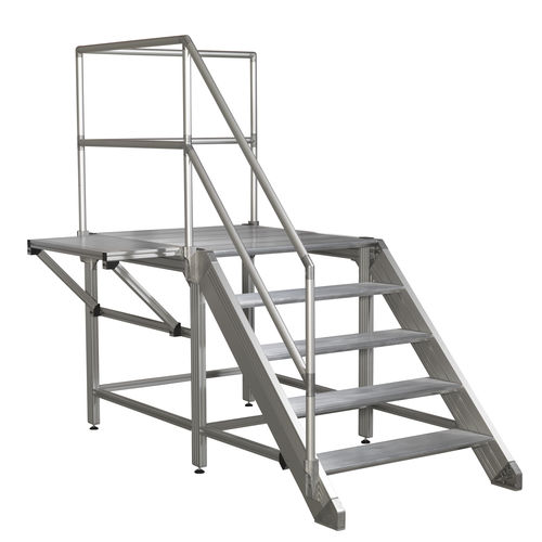 Escalier droit - ITAS  - RK Rose+Krieger GmbH - d'extérieur / en aluminium / avec palier