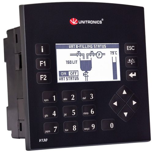 Automate programmable avec HMI graphique - Vision130&trade; series - Unitronics - pour montage sur panneau / avec E/S intégrée / CANopen