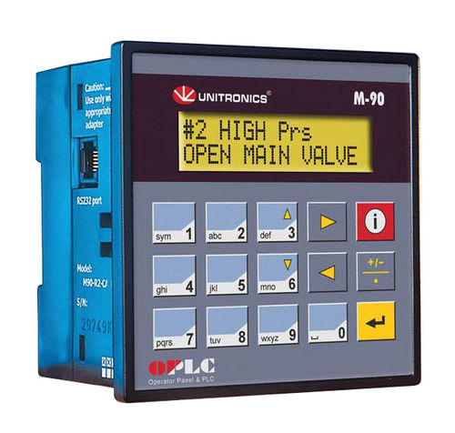 Automate programmable pour montage sur panneau - LCD , RS232, RS485 | M90/M91™ series - Unitronics - à 8 E / RS485 / pour bus de terrain