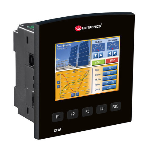 Automate programmable avec HMI à écran tactile intégrée - Vision350&trade; series - Unitronics - embarqué / avec E/S intégrée / CANopen