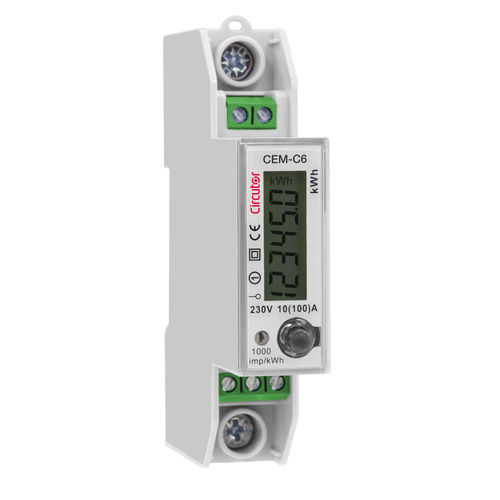 Compteur d'énergie électrique monophasé - CEM-C6 - CIRCUTOR - sur rail DIN
