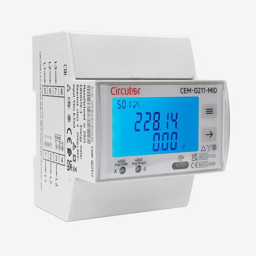 Compteur d'énergie électrique triphasé - CEM-D211 -MID - CIRCUTOR - sur rail DIN / numérique / RS-485