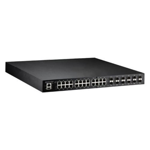 Commutateur Ethernet administrable - JetNet 6528Gf-2AC-EU V1.0  - Beijer Electronics - 8 ports / 10/100BaseT(X) / 26 ports