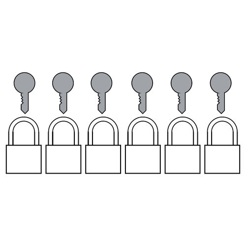 Cadenas en acier inoxydable - KEYED TO DIFFER - CASTELL SAFETY INTERNATIONAL