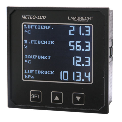 Indicateur de température - METEO-LCD-IND - Wilh. LAMBRECHT GmbH - de pression / de vitesse du vent / d'humidité