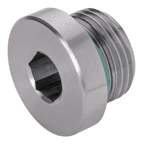 Bouchon rond - 1123  - EISELE GmbH - à tête hexagonale / fileté / en inox