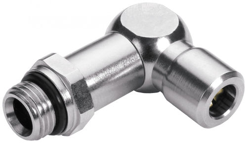 Raccord pneumatique - 682  - EISELE GmbH - à visser / coudé / en laiton nickelé