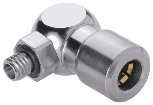 Raccord pneumatique - 687  - EISELE GmbH - à visser / coudé / en laiton nickelé