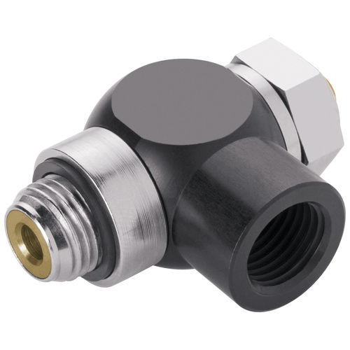Raccord pneumatique - 234-XXXX134  - EISELE GmbH - fileté / coudé / en laiton nickelé