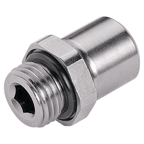 Raccord pneumatique - 628  - EISELE GmbH - à visser / push-in / en laiton nickelé