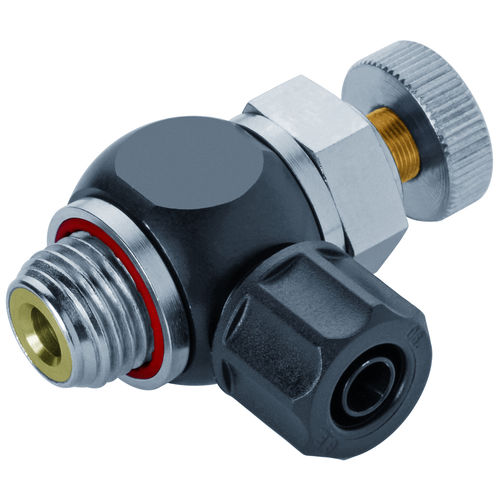 Raccord pneumatique - EISELE GmbH - fileté / coudé / en laiton nickelé