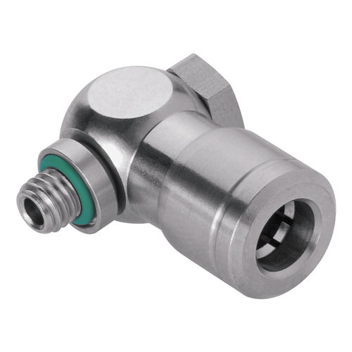 Raccord pneumatique - 935-K - EISELE GmbH - à visser / coudé / en acier inoxydable