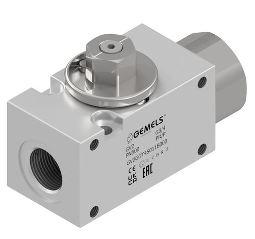 Vanne à boisseau sphérique - GV2 - Gemels S.p.A. - à commande pneumatique / pour huile / pour gaz