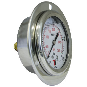 Manomètre à cadran - MFI6304 series - Dicsa - en acier inoxydable / à capsule / de process