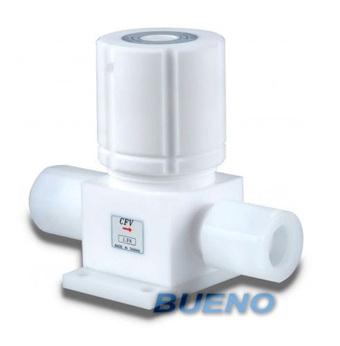 Vanne à pointeau - BUENO TECHNOLOGY - d'arrêt / résistante aux produits chimiques / de process