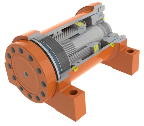 Actionneur hydraulique - Helac - rotatif / à pignon crémaillère / double effet
