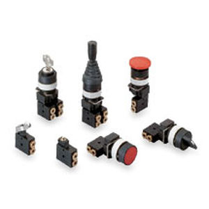 Distributeur pneumatique miniature - MC1 series - Bonesi Pneumatik s.r.l. - à clapet / avec actionnement manuel / 3/2