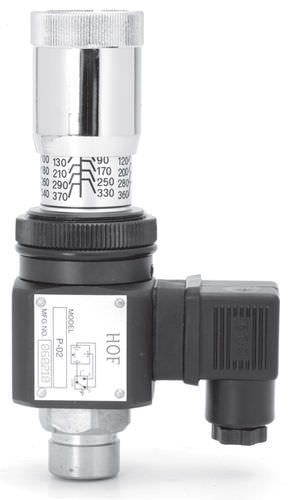 Pressostat à piston - P-02 series - HOF HYDRAULIC - à piston réglable / pour huile / réglable