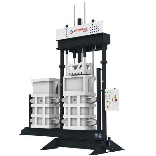Presse à balles pour textiles - HTBD80 - HIDROKAR PRES INDUSTRY AND TRADE CO. - verticale / à chargement par le haut / haute capacité