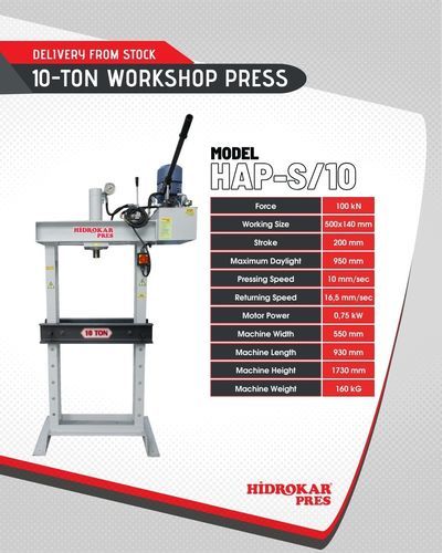Presse hydraulique - HAP-S - HIDROKAR PRES INDUSTRY AND TRADE CO. - à compression / pour désassemblage / de rivetage
