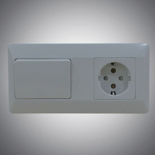Interrupteur prise - JL-FS-KZ - JIANGSU JIANLONG ELECTRICAL CO.,LTD - à bascule / 2 pôles / IP55