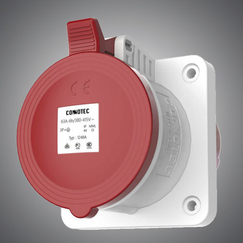 Prise et fiche industrielle - JIANGSU JIANLONG ELECTRICAL CO.,LTD - fixe / étanche / résistante aux éclaboussures