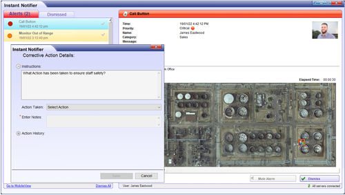 Logiciel de gestion d'actifs - Instant Notifier  - Extronics Ltd - de gestion des opérations / de circuit de vidéosurveillance / de gestion du personnel