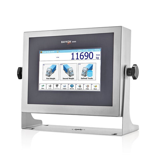 Terminal de pesage affichage LCD - BX65 - BAYKON Industrial Weighing Systems - avec écran tactile / benchtop / mural