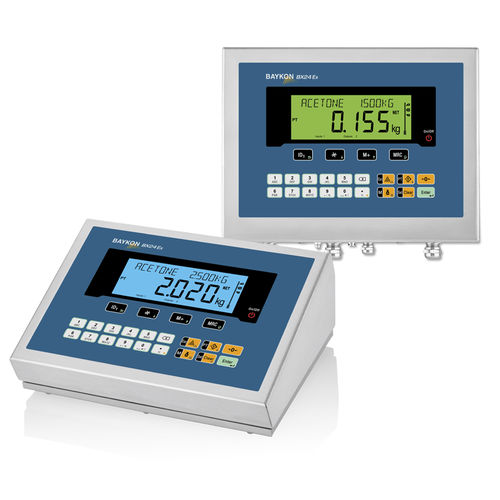 Indicateur de pesage affichage LCD - BX24 EX2/22 - BAYKON Industrial Weighing Systems - benchtop / mural / antidéflagrant