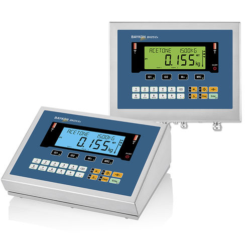 Indicateur de pesage affichage LCD -  BX25 EX2/22 - BAYKON Industrial Weighing Systems - benchtop / mural / antidéflagrant