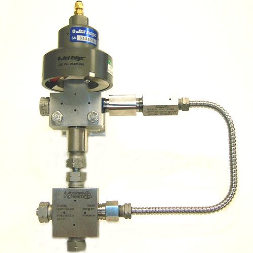 Vanne à commande pneumatique - JET EDGE - de régulation de pression / pour l'eau / pour machine de découpe au jet d'eau