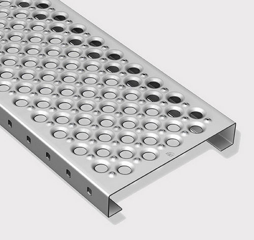 Caillebotis en métal - R11- R12, 2.0 - 3.0 mm | Round F - Graepel - tôle / antidérapant