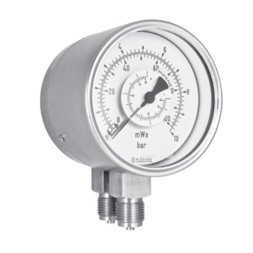 Manomètre différentiel - DR20  series - Manfred Jünemann Mess- und Regeltechnik GmbH - à cadran / fileté / en acier inoxydable
