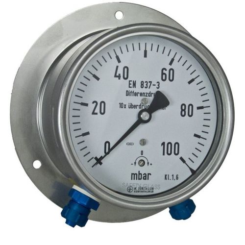 Manomètre différentiel - DK10 series  - Manfred Jünemann Mess- und Regeltechnik GmbH - à cadran / en laiton / à capsule