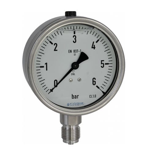 Manomètre différentiel - R21 series - Manfred Jünemann Mess- und Regeltechnik GmbH - à cadran / en acier inoxydable / à tube de Bourdon
