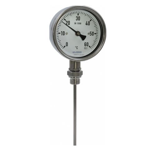 Thermomètre bimétallique - B20 - Manfred Jünemann Mess- und Regeltechnik GmbH - à cadran / durci / à insertion