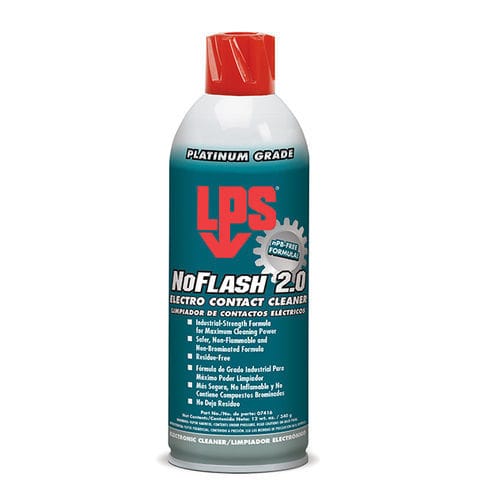 Détergent pour contact électrique - NoFlash® 2.0 - LPS Laboratories - pour plastique / non inflammable