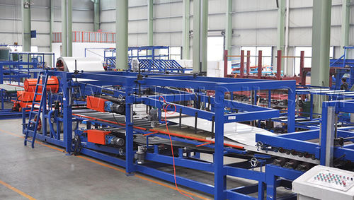 Ligne de production de panneau sandwich en PSE/laine minérale - Shanghai Zhongji Machinery Co.ltd