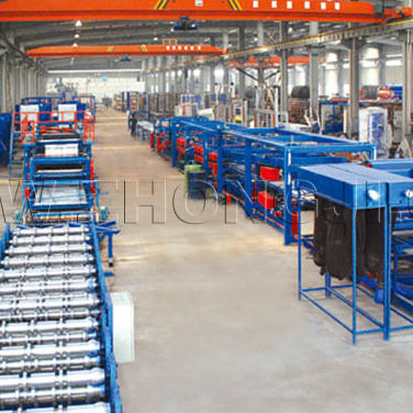 Ligne de production de panneau sandwich en PSE/laine minérale - SP-7  - Shanghai Zhongji Machinery Co.ltd - automatique