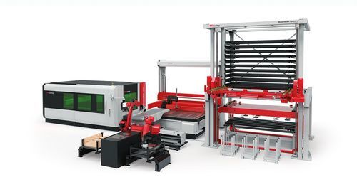 Système d'automatisation de palettes - TCI CUTTING - pour machine de production / pour stockage de pièces de travail / Système de production robotisé