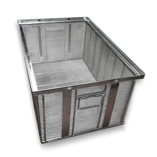 Panier de manutention - Neri Makina Müh. San. ve Tic. Ltd. Şti. - de transport pour nettoyage de pièces / en maille d'acier inox / en inox